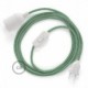 SnakeBis cableado con portalámpara cable textil ZigZag Verde RZ06