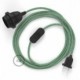 SnakeBis cableado con portalámpara cable textil ZigZag Verde RZ06