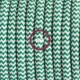 SnakeBis cableado con portalámpara cable textil ZigZag Verde RZ06