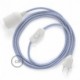 SnakeBis cableado con portalámpara cable textil ZigZag Lila RZ07