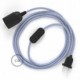 SnakeBis cableado con portalámpara cable textil ZigZag Lila RZ07