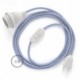 SnakeBis cableado con portalámpara cable textil ZigZag Lila RZ07