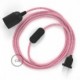 SnakeBis cableado con portalámpara cable textil ZigZag Fuchsia RZ08