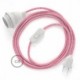 SnakeBis cableado con portalámpara cable textil ZigZag Fuchsia RZ08