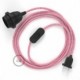 SnakeBis cableado con portalámpara cable textil ZigZag Fuchsia RZ08