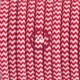 SnakeBis cableado con portalámpara cable textil ZigZag Rojo RZ09