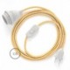 SnakeBis cableado con portalámpara cable textil ZigZag Amarillo RZ10