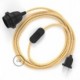 SnakeBis cableado con portalámpara cable textil ZigZag Amarillo RZ10