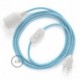 SnakeBis cableado con portalámpara cable textil ZigZag Turquesa RZ11