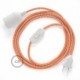 SnakeBis cableado con portalámpara cable textil ZigZag Naranja RZ15