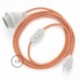 SnakeBis cableado con portalámpara cable textil ZigZag Naranja RZ15