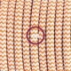 SnakeBis cableado con portalámpara cable textil ZigZag Naranja RZ15