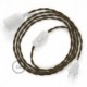 SnakeBis cableado con portalámpara cable textil Marrón en Algodón TC13