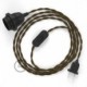 SnakeBis cableado con portalámpara cable textil Marrón en Algodón TC13