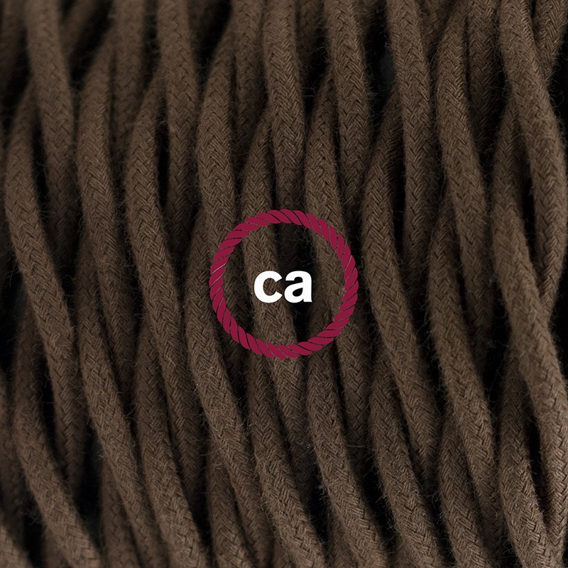 SnakeBis cableado con portalámpara cable textil Marrón en Algodón TC13