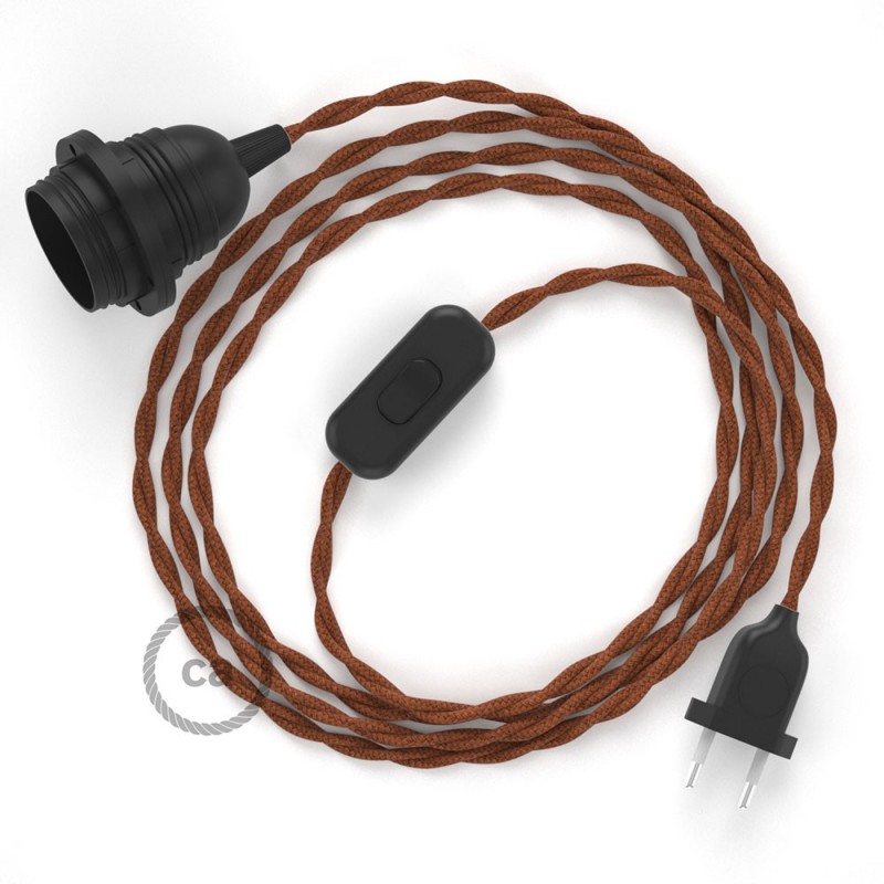 SnakeBis cableado con portalámpara cable textil Ciervo en Algodón TC23