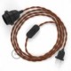 SnakeBis cableado con portalámpara cable textil Ciervo en Algodón TC23