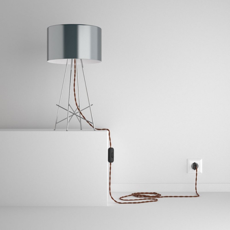 SnakeBis cableado con portalámpara cable textil Ciervo en Algodón TC23