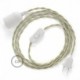 SnakeBis cableado con portalámpara cable textil Gris pardo en Algodón TC43