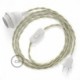 SnakeBis cableado con portalámpara cable textil Gris pardo en Algodón TC43
