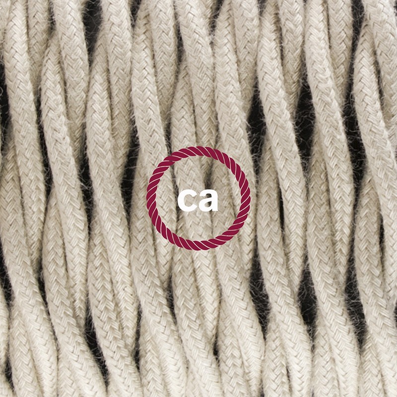 SnakeBis cableado con portalámpara cable textil Gris pardo en Algodón TC43