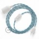 SnakeBis cableado con portalámpara cable textil Oceano en Algodón TC53