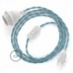 SnakeBis cableado con portalámpara cable textil Oceano en Algodón TC53