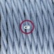 SnakeBis cableado con portalámpara cable textil Oceano en Algodón TC53