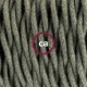 SnakeBis cableado con portalámpara cable textil Gris Verde en Algodón TC63