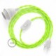 SnakeBis cableado con portalámpara cable textil Amarillo Fluo TF10