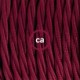 SnakeBis cableado con portalámpara cable textil Burdeos en tejido Efecto Seda TM19