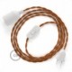 SnakeBis cableado con portalámpara cable textil Whiskey en tejido Efecto Seda TM22
