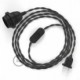 SnakeBis cableado con portalámpara cable textil Gris Oscuro en tejido Efecto Seda TM26