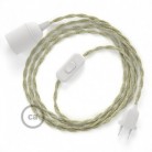 SnakeBis cableado con portalámpara cable textil Neutro en Lino Natural TN01