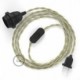 SnakeBis cableado con portalámpara cable textil Neutro en Lino Natural TN01