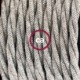 SnakeBis cableado con portalámpara cable textil Neutro en Lino Natural TN01