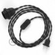 SnakeBis cableado con portalámpara cable textil Antracita en Lino Natural TN03