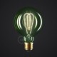 Bombilla Esmeralda LED Globo G95 Curvado Filamento Doble Loop 5W E27 Regulable 2200K