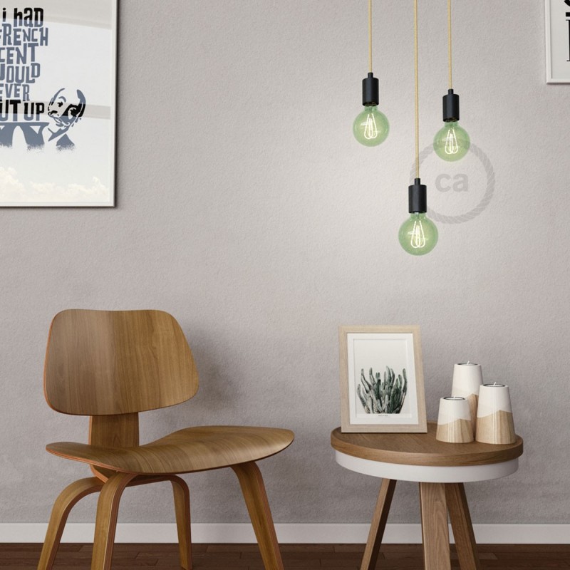 Bombilla Esmeralda LED Globo G95 Curvado Filamento Doble Loop 5W E27 Regulable 2200K
