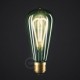 Bombilla Esmeralda LED Edison ST64 Curvado Filamento Doble Loop 5W E27 Regulable 2200K