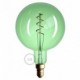 Bombilla Esmeralda LED XXL Esfera G200 Filamento Curvado con Doble Espiral 5W E27 Dimmable 2200K