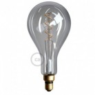 Bombilla Smoky LED XXL Pera A165 Filamento Curvado con Doble Espiral 5W E27 Dimmable 2000K