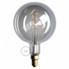 Bombilla Smoky LED XXL Esfera G200 Filamento Curvado con Doble Espiral 5W E27 Dimmable 2000K