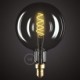 Bombilla Smoky LED XXL Esfera G200 Filamento Curvado con Doble Espiral 5W E27 Dimmable 2000K