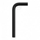 Tubo curvo de extensión 14 cm en metal negro mate