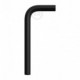 Tubo curvo de extensión 14 cm en metal negro mate