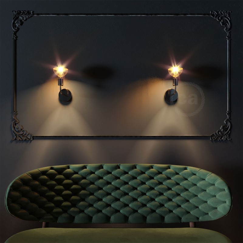 Tubo curvo de extensión 14 cm en metal negro perla