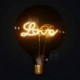 Bombilla Globo G125 LED Dorada para bases - Filamento letra "Love" - 5W E27 Decorativa Vintage 2000K
