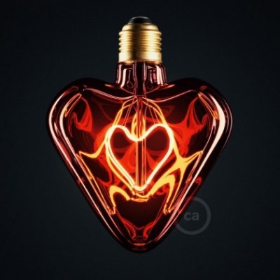 Bombilla LED Corazón Rojo 5W E27 Decorativa 2000K Dimmable