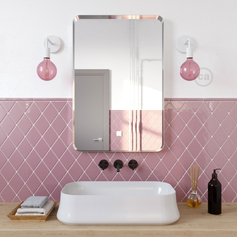 Bombilla LED Globo G125 Serie Pastel, Berry Red, filamento laminado 4W E27 Regulable 2200K